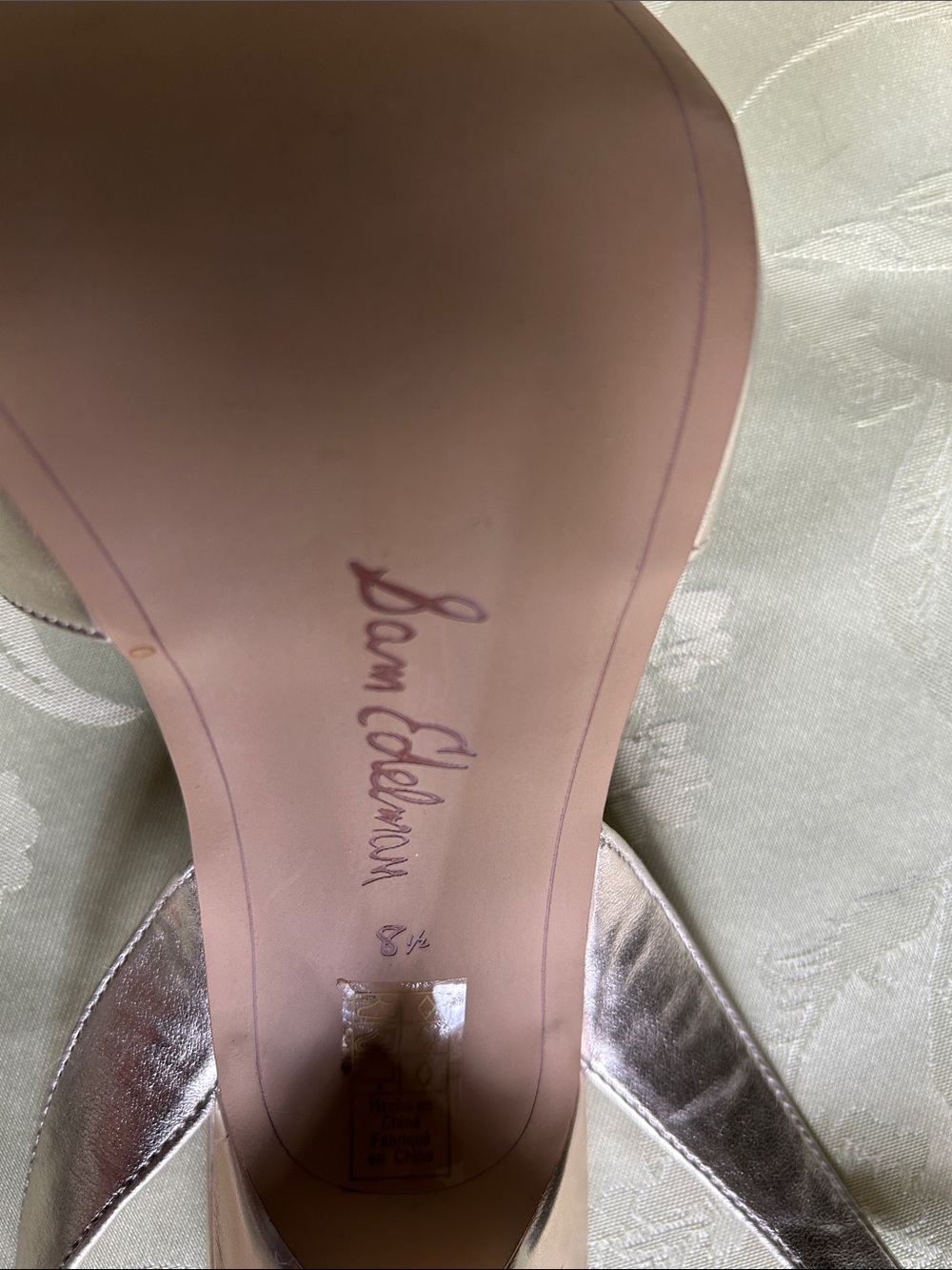 Sam Edelman Gold Metallic Strappy Stiletto Sandals - Picture 5 of 7